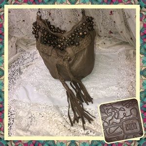 Jasper & Jeera Brown Embellished Shoulder Bag